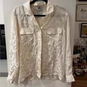 Vintage silk button down blouse